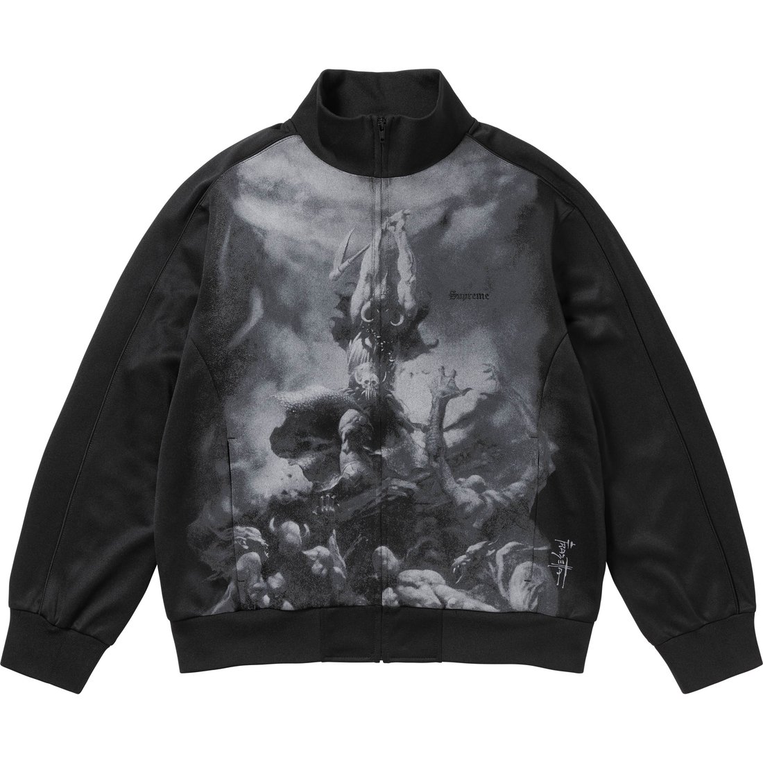 Details on Supreme Frank Frazetta Track Jacket Black from fall winter
                                                    2024 (Price is $198)