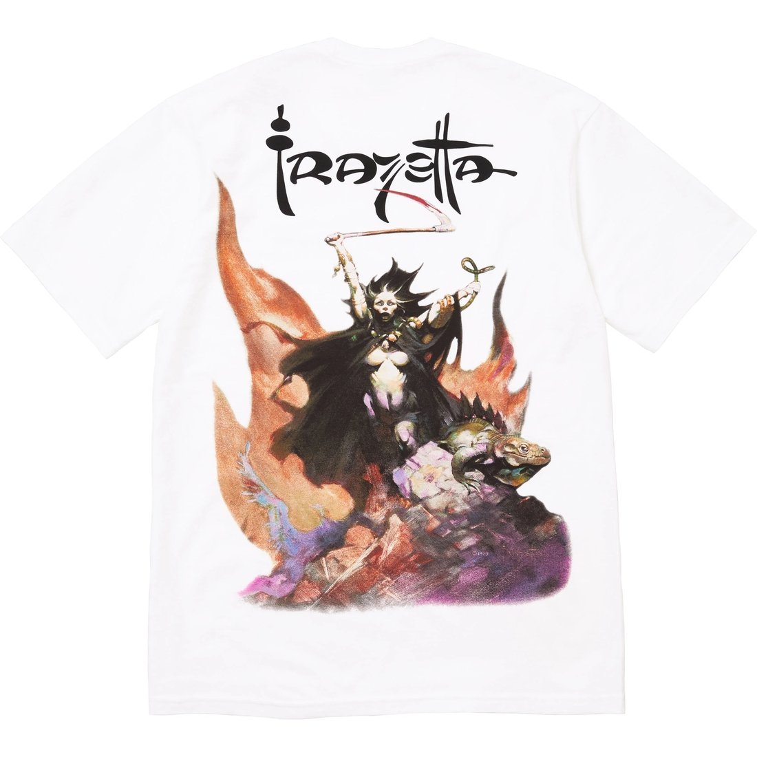 Details on Supreme Frank Frazetta Woman With Scythe Tee White from fall winter
                                                    2024 (Price is $48)