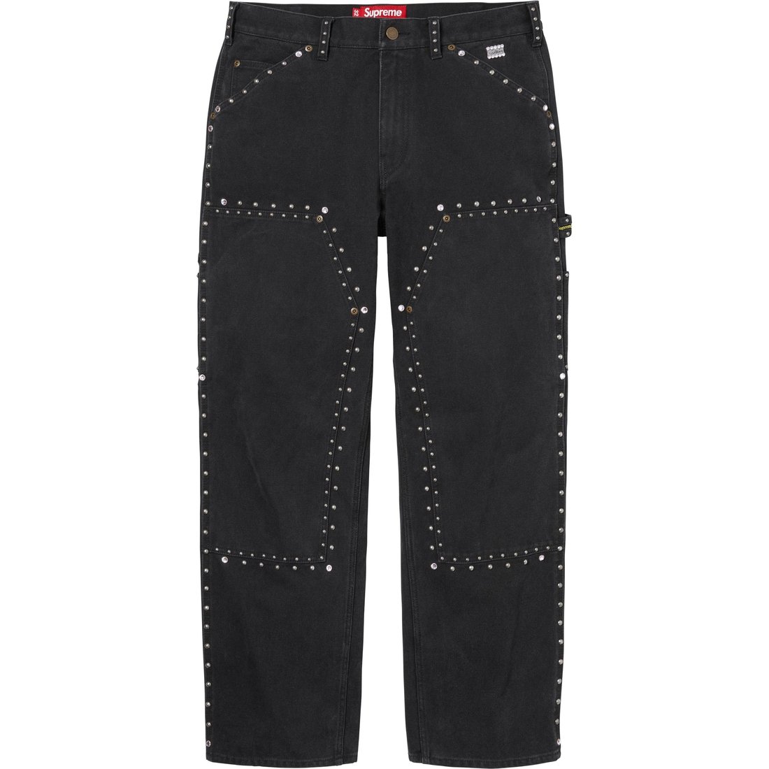 Details on Supreme b.b. Simon Studded Double Knee Painter Pant Black from fall winter
                                                    2024 (Price is $398)