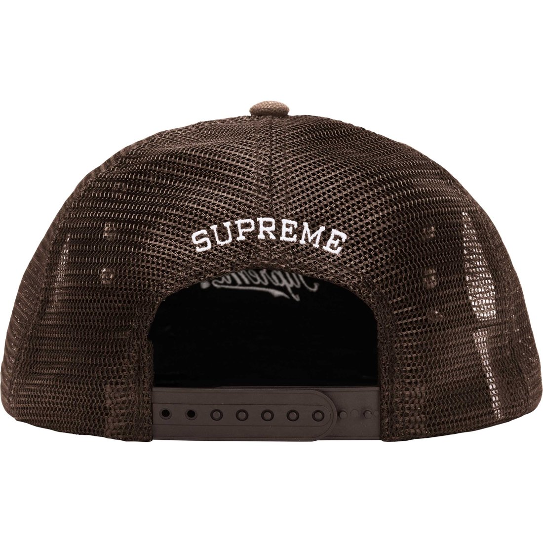 Details on Supreme b.b. Simon Studded Canvas Mesh Back 5-Panel TrueTimber® HTC Fall Camo from fall winter
                                                    2024 (Price is $88)