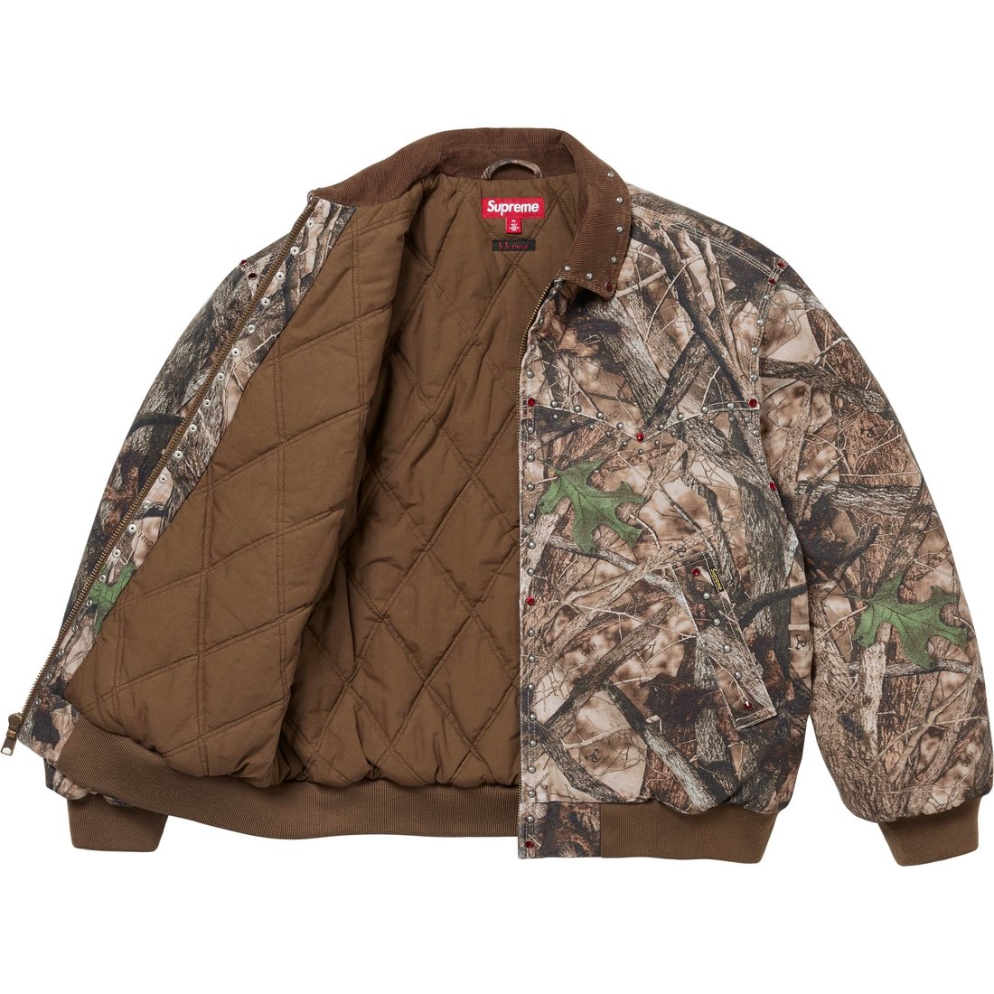 Details on Supreme b.b. Simon Studded Work Jacket TrueTimber® HTC Fall Camo from fall winter
                                                    2024 (Price is $498)