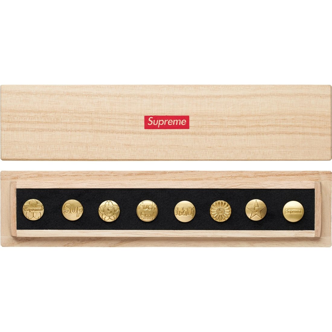 Details on Supreme CDW Push Pin Set Brass from fall winter
                                                    2024 (Price is $32)