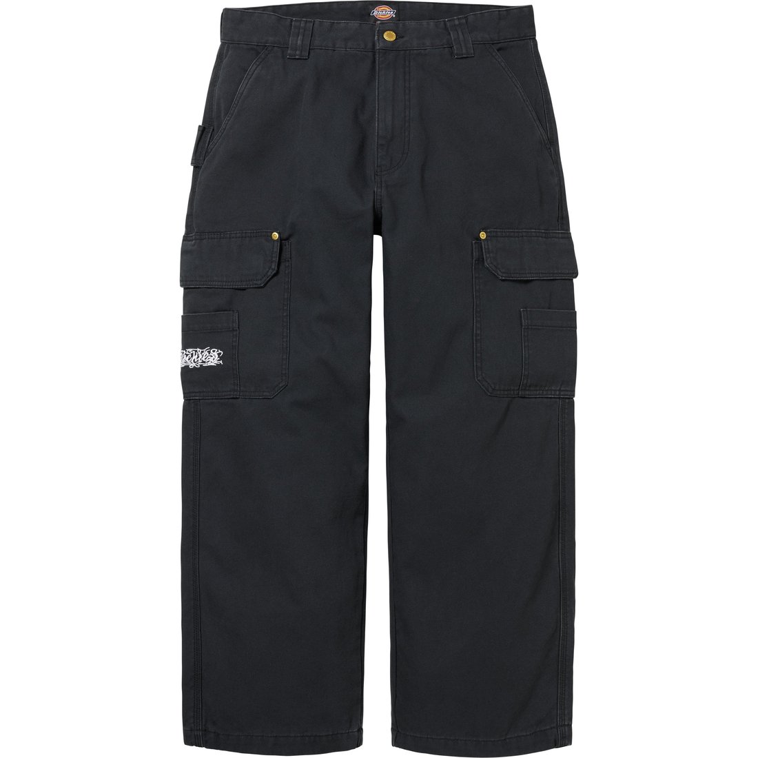 Details on Supreme Dickies Flannel Lined Cargo Pant Black from fall winter
                                                    2024 (Price is $168)