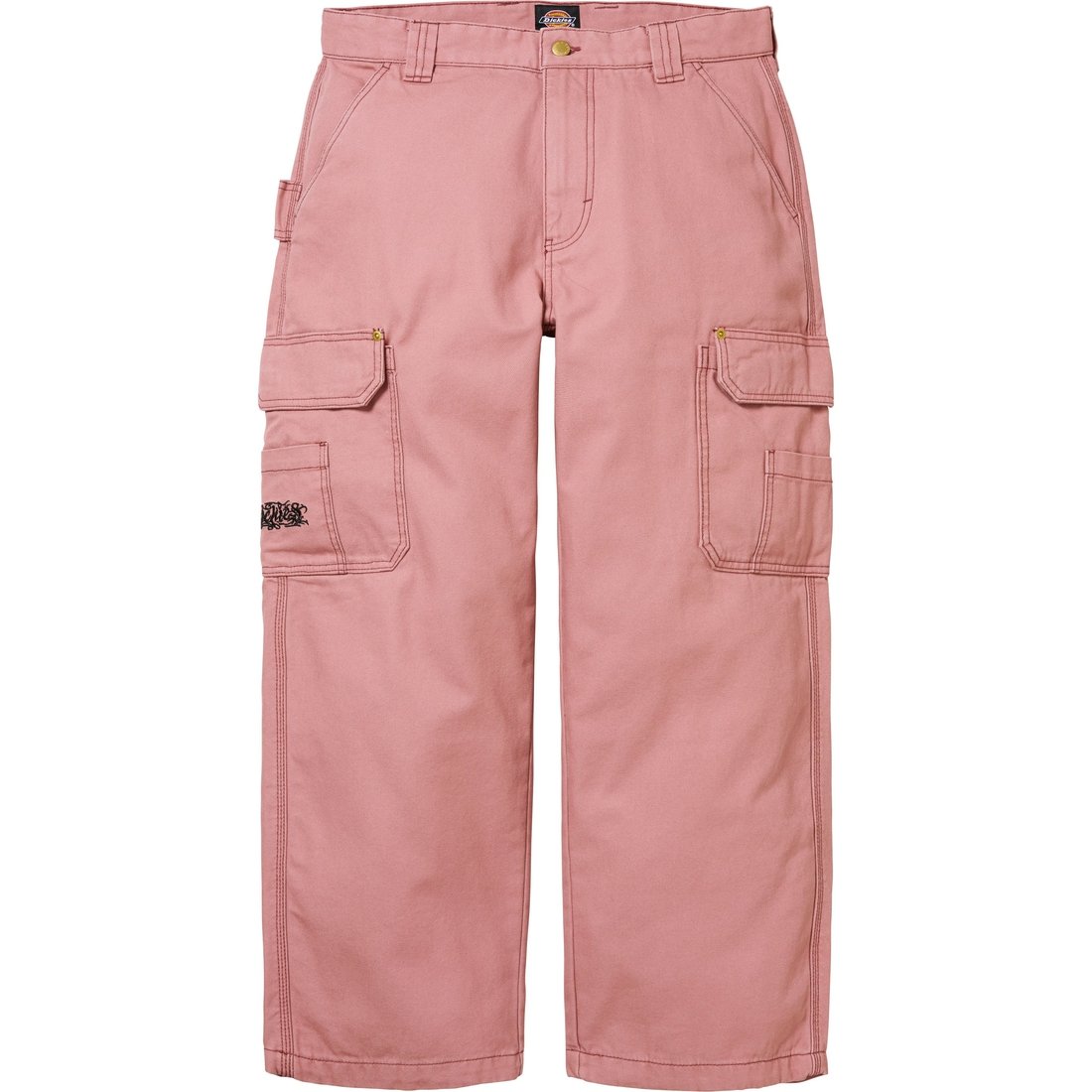 Details on Supreme Dickies Flannel Lined Cargo Pant Pink from fall winter
                                                    2024 (Price is $168)