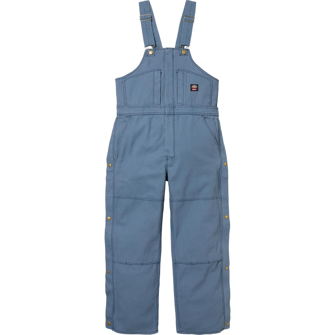 Details on Supreme Dickies Flannel Lined Overall Light Blue from fall winter
                                                    2024 (Price is $198)