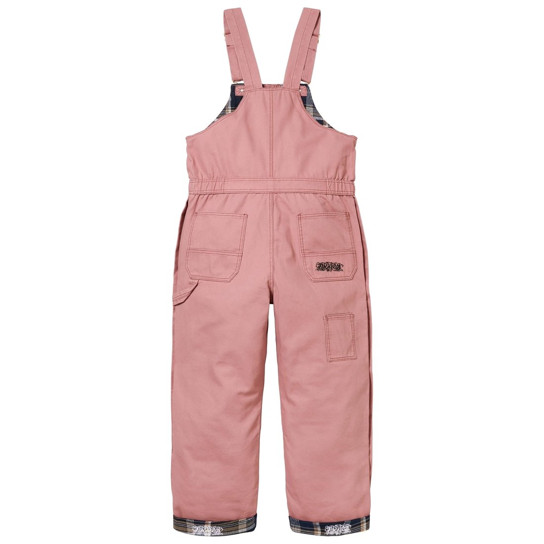 Details on Supreme Dickies Flannel Lined Overall Pink from fall winter
                                                    2024 (Price is $198)