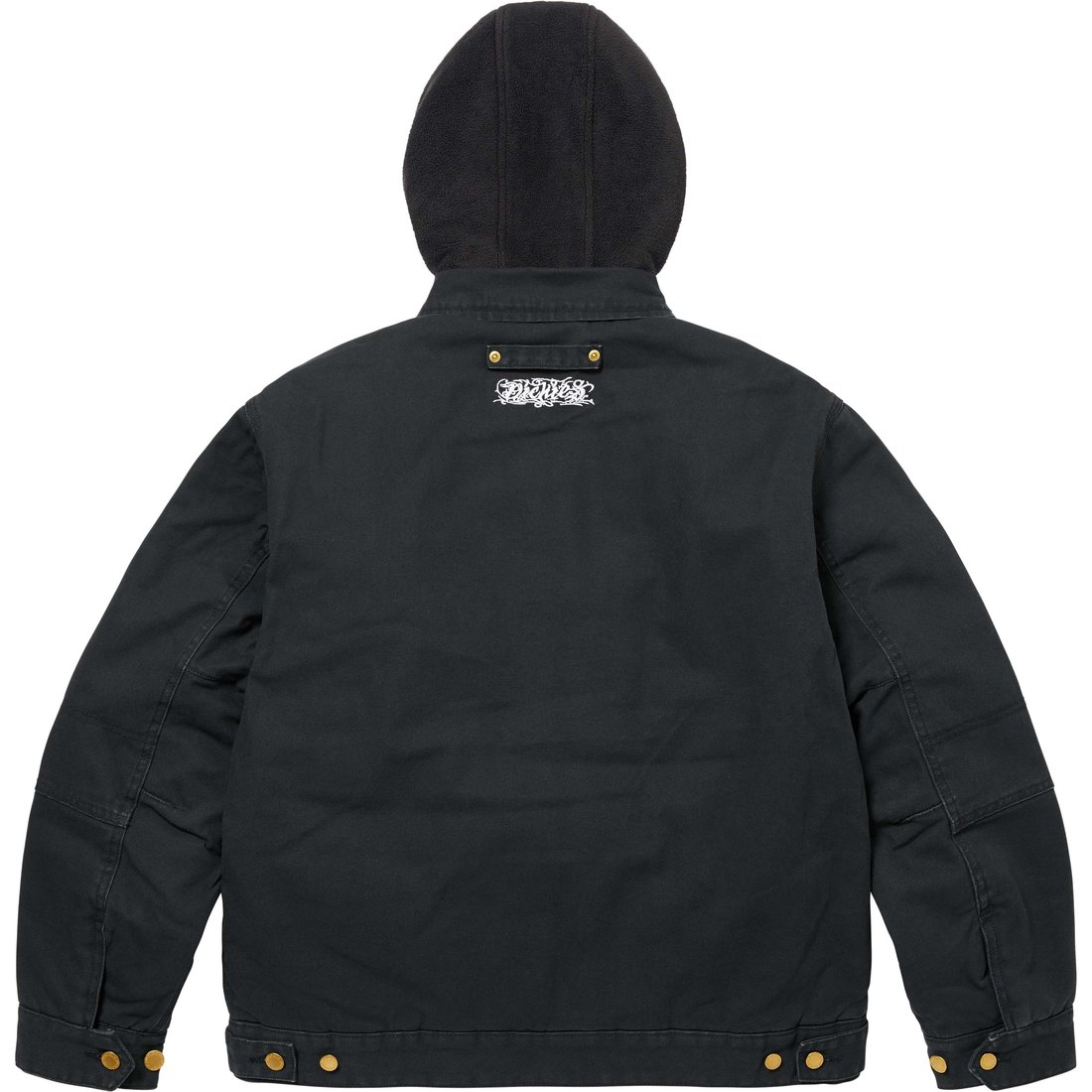 Details on Supreme Dickies Hooded Work Jacket Black from fall winter
                                                    2024 (Price is $198)