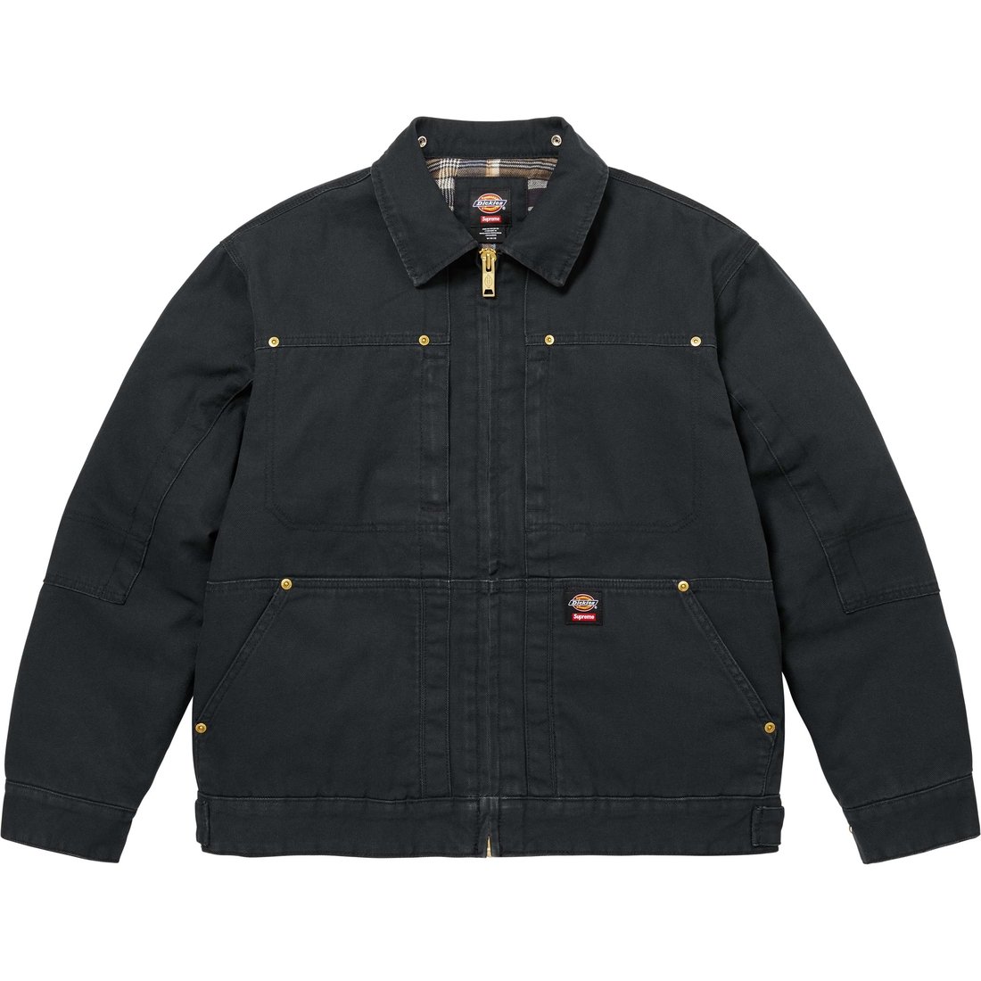 Details on Supreme Dickies Hooded Work Jacket Black from fall winter
                                                    2024 (Price is $198)