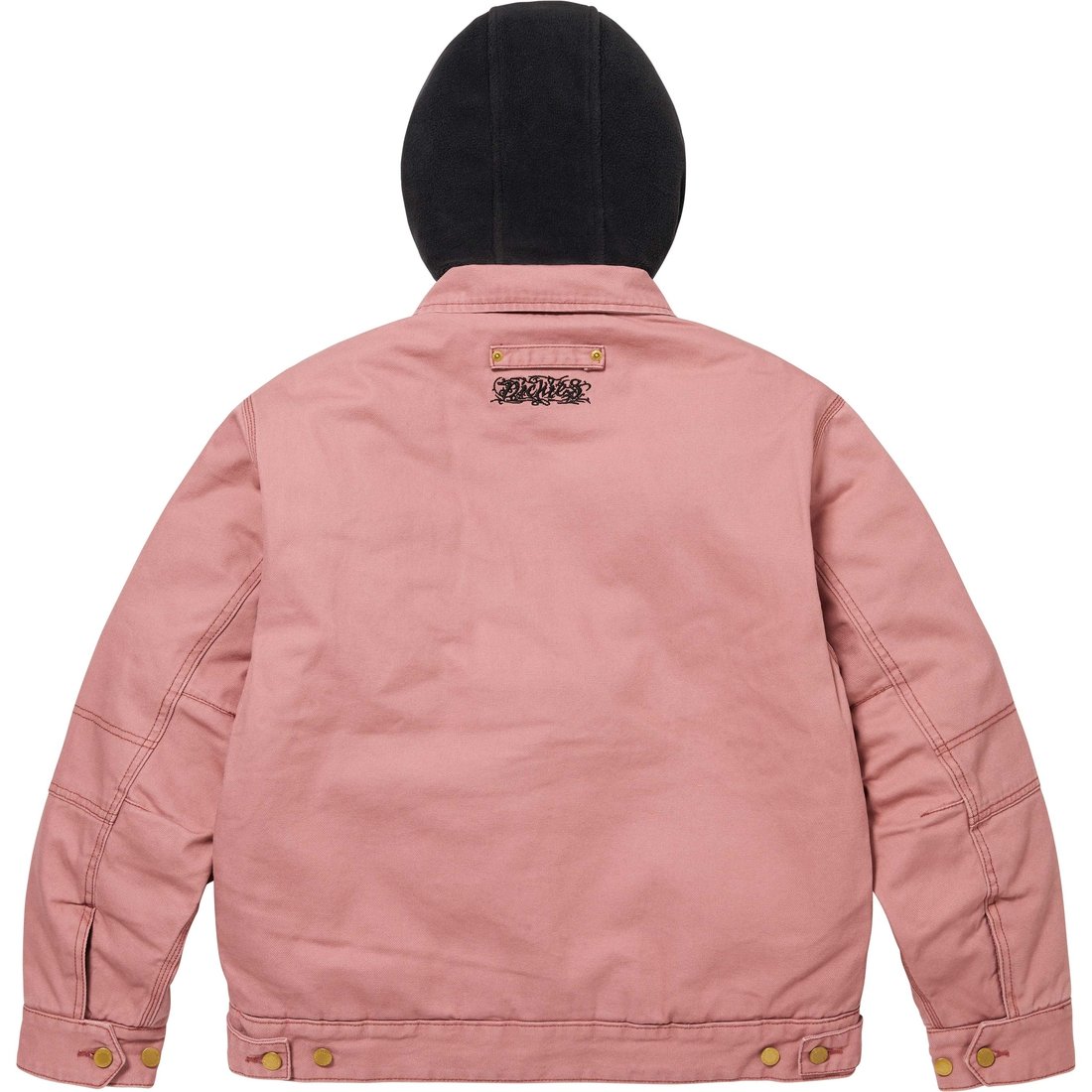 Details on Supreme Dickies Hooded Work Jacket Pink from fall winter
                                                    2024 (Price is $198)