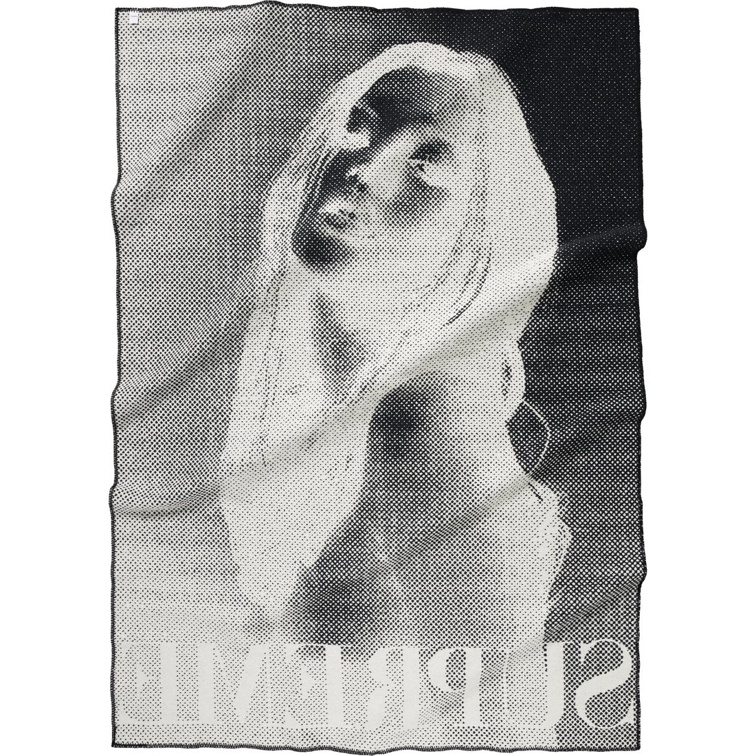 Details on Supreme Faribault Woolen Mill Kate Moss Throw Blanket White from fall winter
                                                    2024 (Price is $398)