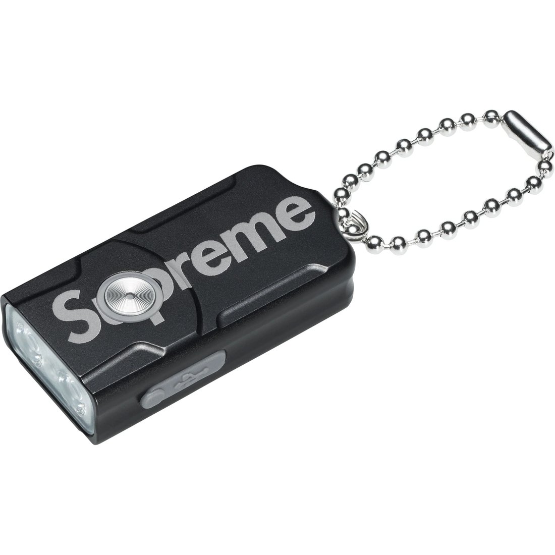 Details on Supreme Fenix E03R Flashlight Keychain Black from fall winter
                                                    2024 (Price is $48)