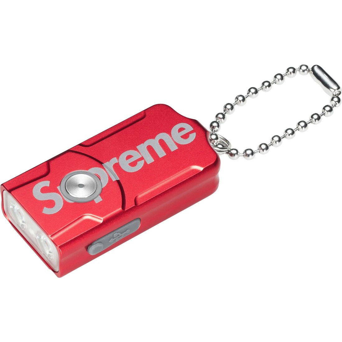 Details on Supreme Fenix E03R Flashlight Keychain Red from fall winter
                                                    2024 (Price is $48)