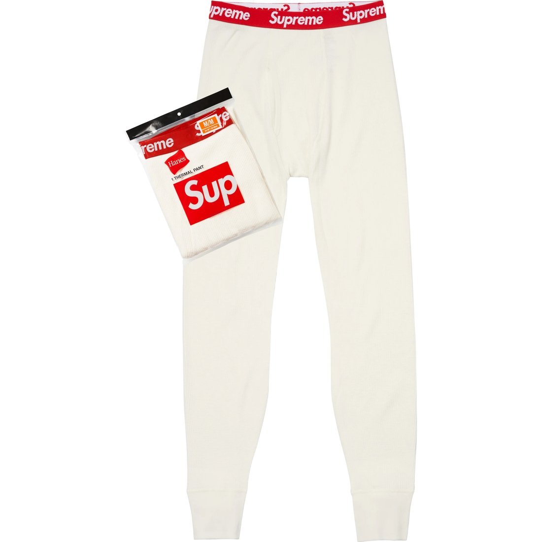 Details on Supreme Hanes Thermal Pant (1 Pack) Natural from fall winter
                                                    2024 (Price is $30)