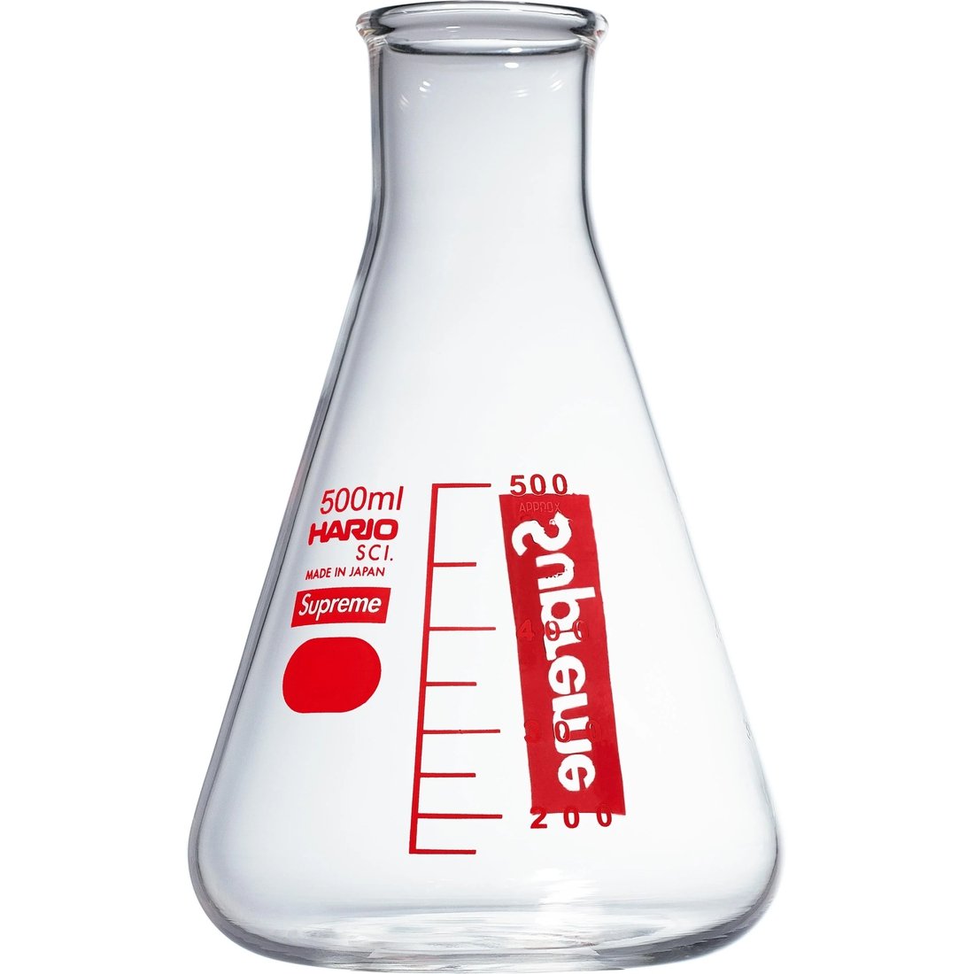 Details on Supreme Hario Erlenmeyer Flask Clear from fall winter
                                                    2024 (Price is $36)