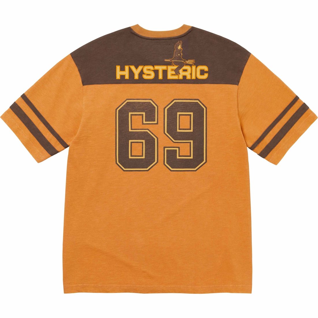 Details on Supreme HYSTERIC GLAMOUR 69 Football Top Light Orange from fall winter
                                                    2024 (Price is $98)