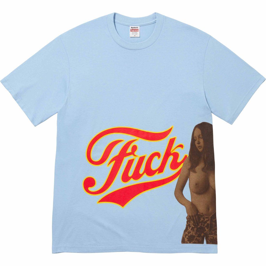 Details on Supreme HYSTERIC GLAMOUR Fuck Tee Powder Blue from fall winter
                                                    2024 (Price is $54)