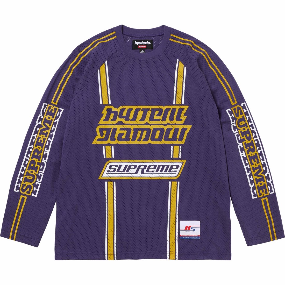 Details on Supreme HYSTERIC GLAMOUR Mesh L S Top Purple from fall winter
                                                    2024 (Price is $118)