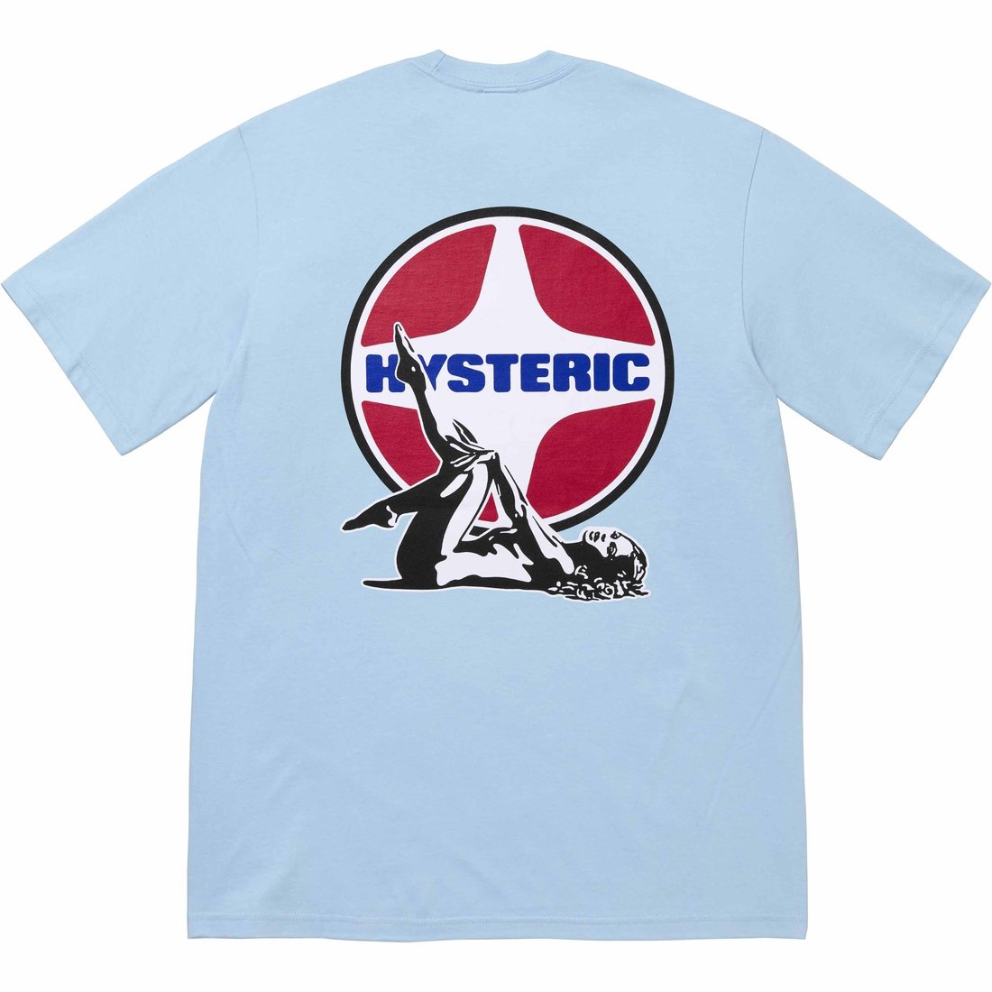 Details on Supreme HYSTERIC GLAMOUR Pin Up Tee Powder Blue from fall winter
                                                    2024 (Price is $54)