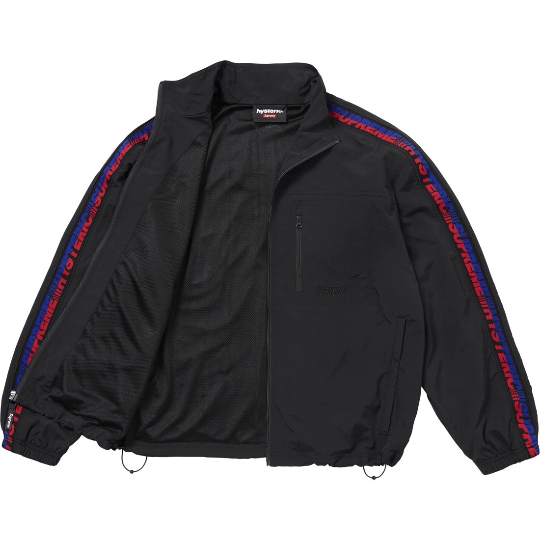 Details on Supreme HYSTERIC GLAMOUR Track Jacket Black from fall winter
                                                    2024 (Price is $188)