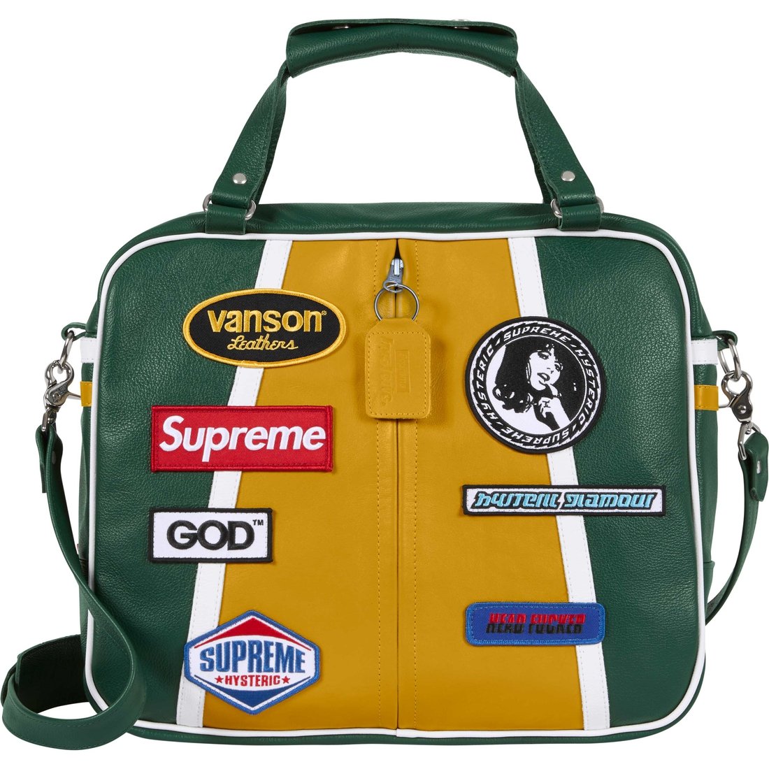 Details on Supreme HYSTERIC GLAMOUR Vanson Leathers Bag Green from fall winter
                                                    2024 (Price is $698)