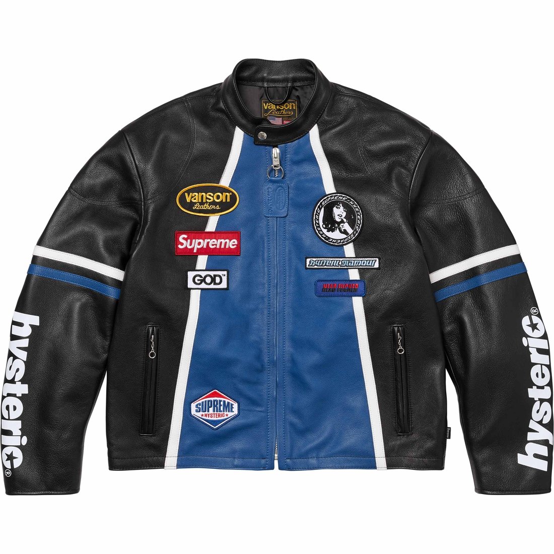 Details on Supreme HYSTERIC GLAMOUR Vanson Leathers Jacket Black from fall winter
                                                    2024 (Price is $1098)