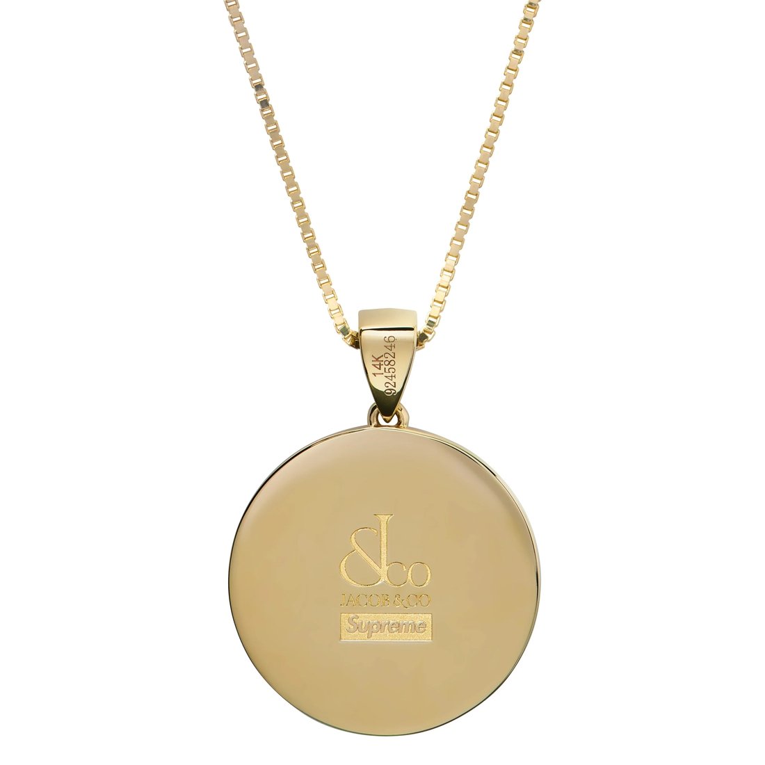 Details on Supreme Jacob&Co 14K Gold Zodiac Pendant Gold - Aquarius from fall winter
                                                    2024 (Price is $1498)