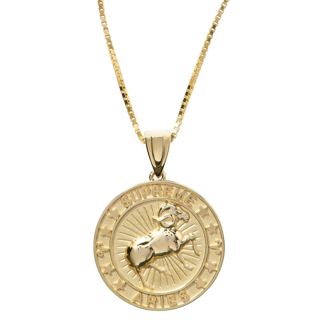 Details on Supreme Jacob&Co 14K Gold Zodiac Pendant Gold - Aries from fall winter
                                                    2024 (Price is $1498)