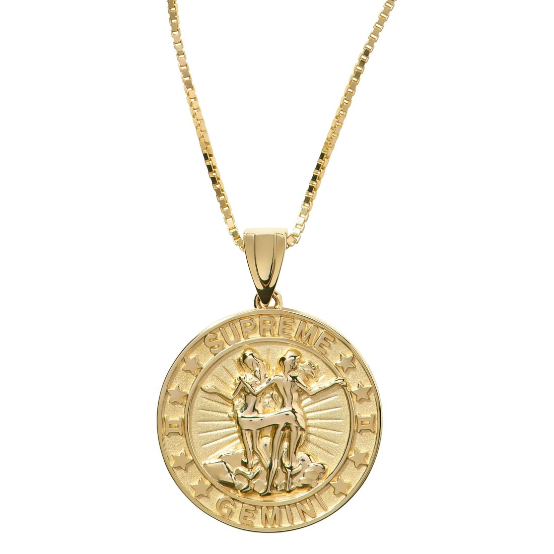 Details on Supreme Jacob&Co 14K Gold Zodiac Pendant Gold - Gemini from fall winter
                                                    2024 (Price is $1498)