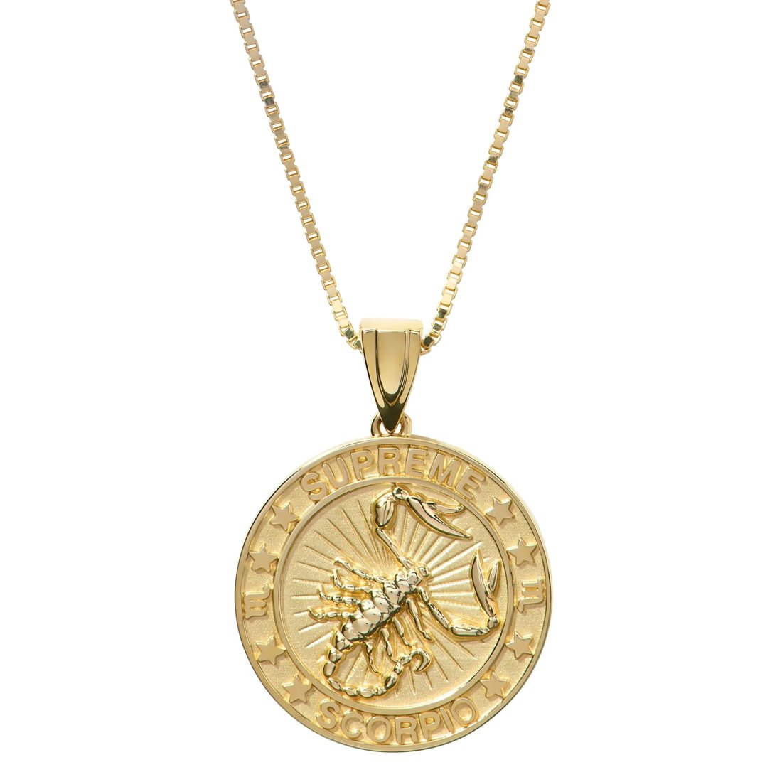 Details on Supreme Jacob&Co 14K Gold Zodiac Pendant Gold - Scorpio from fall winter
                                                    2024 (Price is $1498)