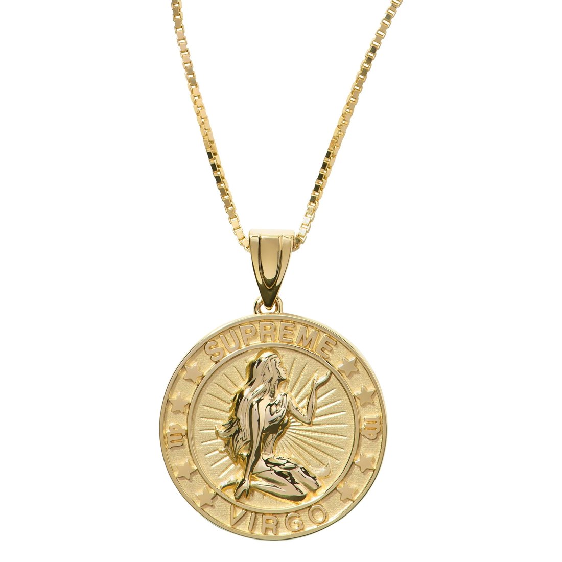 Details on Supreme Jacob&Co 14K Gold Zodiac Pendant Gold - Virgo from fall winter
                                                    2024 (Price is $1498)