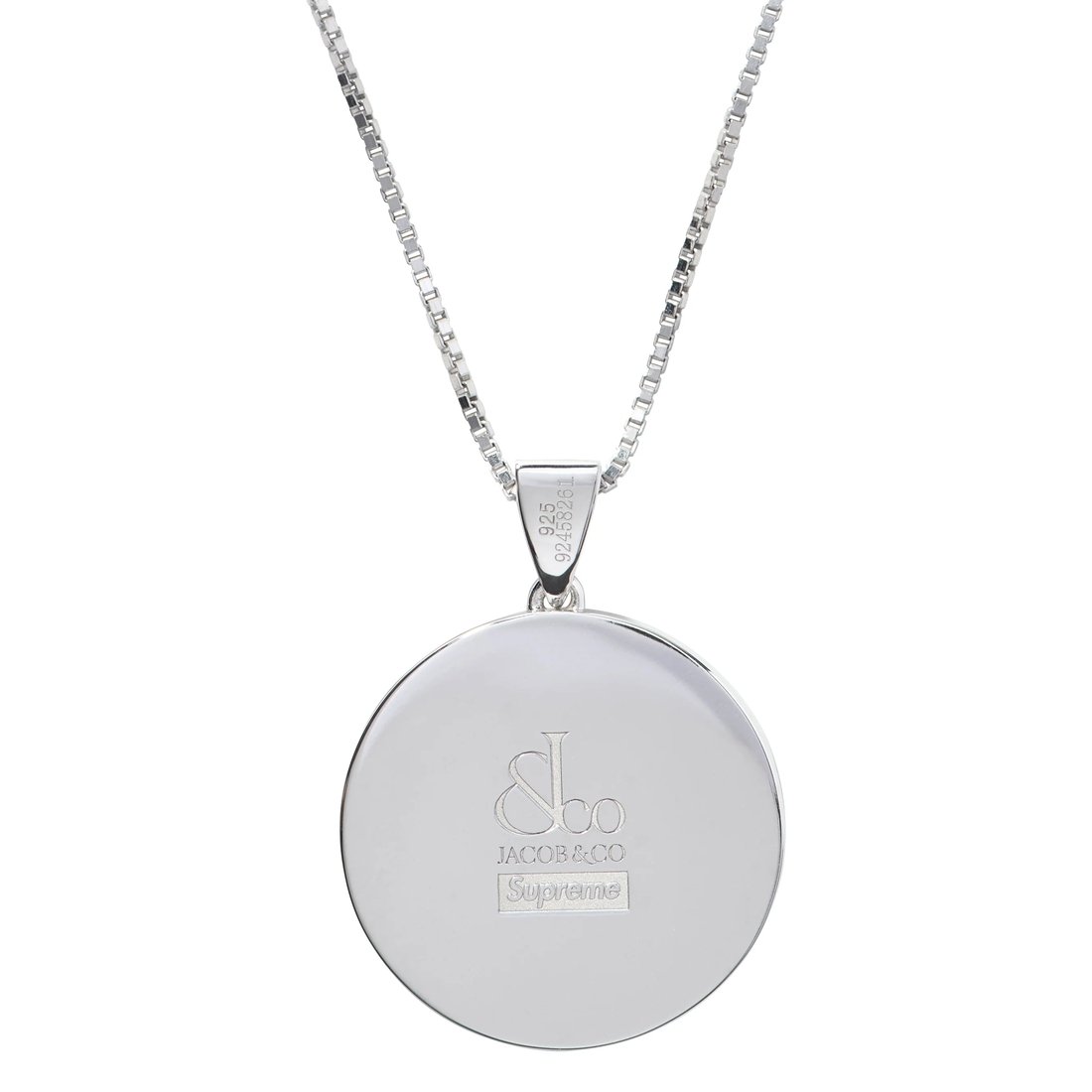 Details on Supreme Jacob&Co Sterling Silver Zodiac Pendant Silver - Aquarius from fall winter
                                                    2024 (Price is $598)