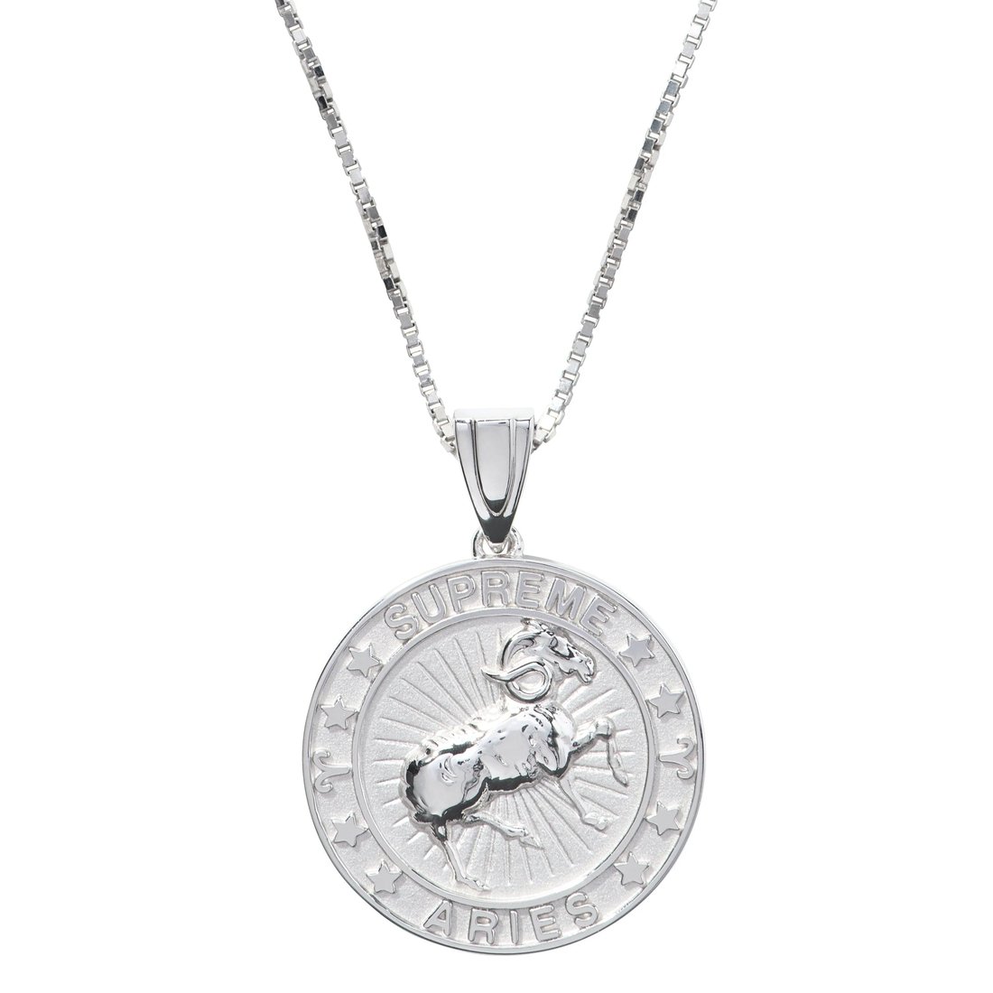 Details on Supreme Jacob&Co Sterling Silver Zodiac Pendant Silver - Aries from fall winter
                                                    2024 (Price is $598)