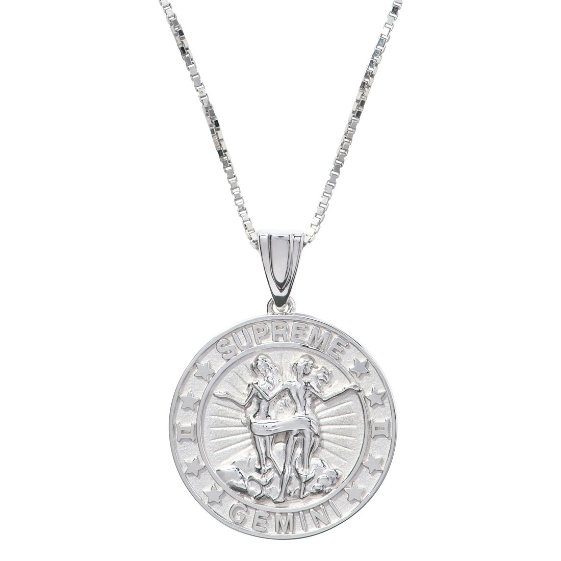 Details on Supreme Jacob&Co Sterling Silver Zodiac Pendant Silver - Gemini from fall winter
                                                    2024 (Price is $598)