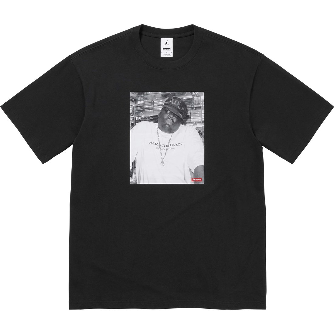 Details on Supreme Jordan Biggie S S Top Black from fall winter
                                                    2024 (Price is $48)