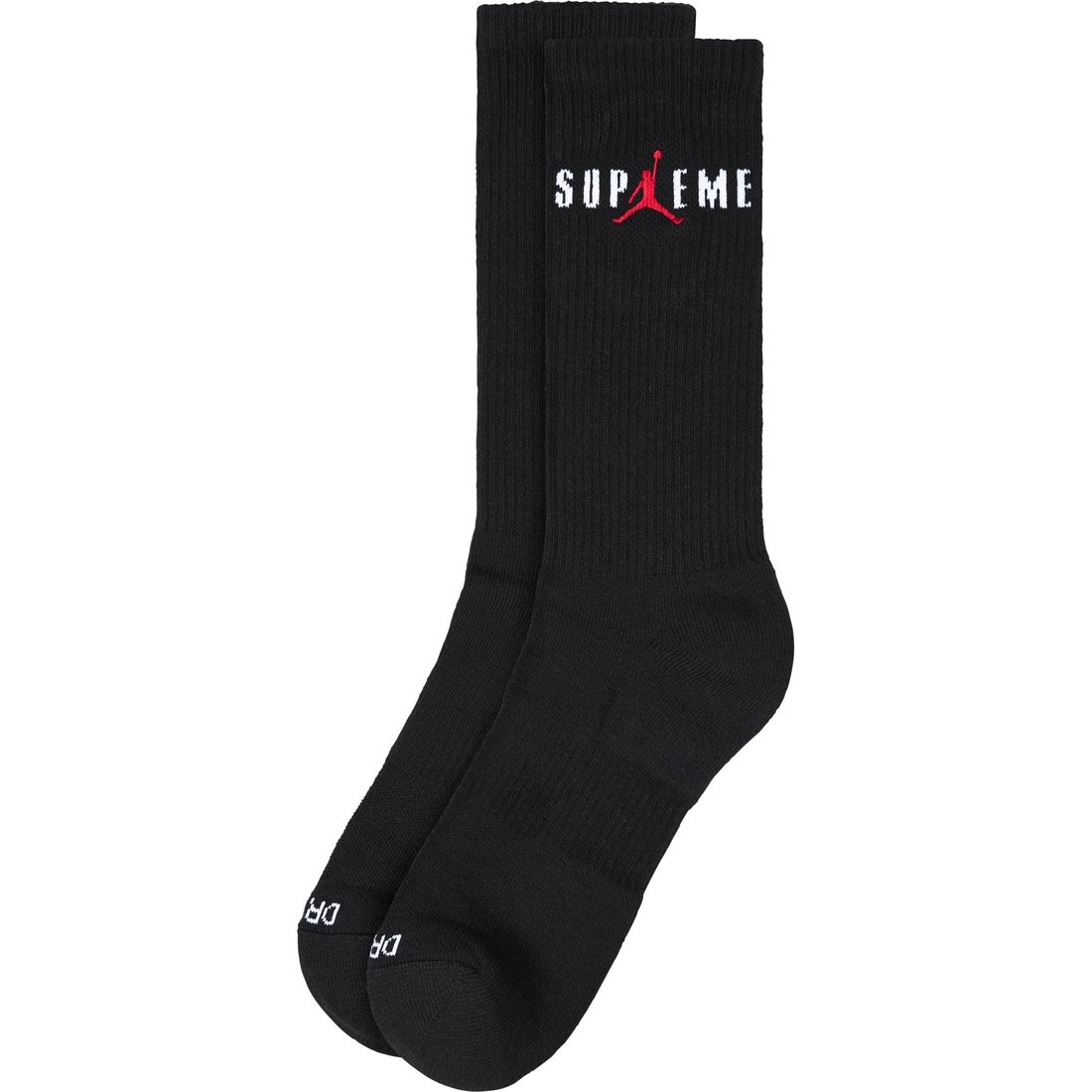 Details on Supreme Jordan Crew Socks (2 Pack) Black from fall winter
                                                    2024 (Price is $18)