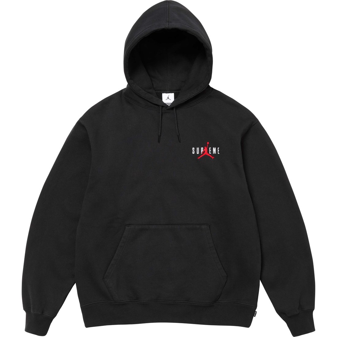 Details on Supreme Jordan Hooded Sweatshirt Black from fall winter
                                                    2024 (Price is $168)