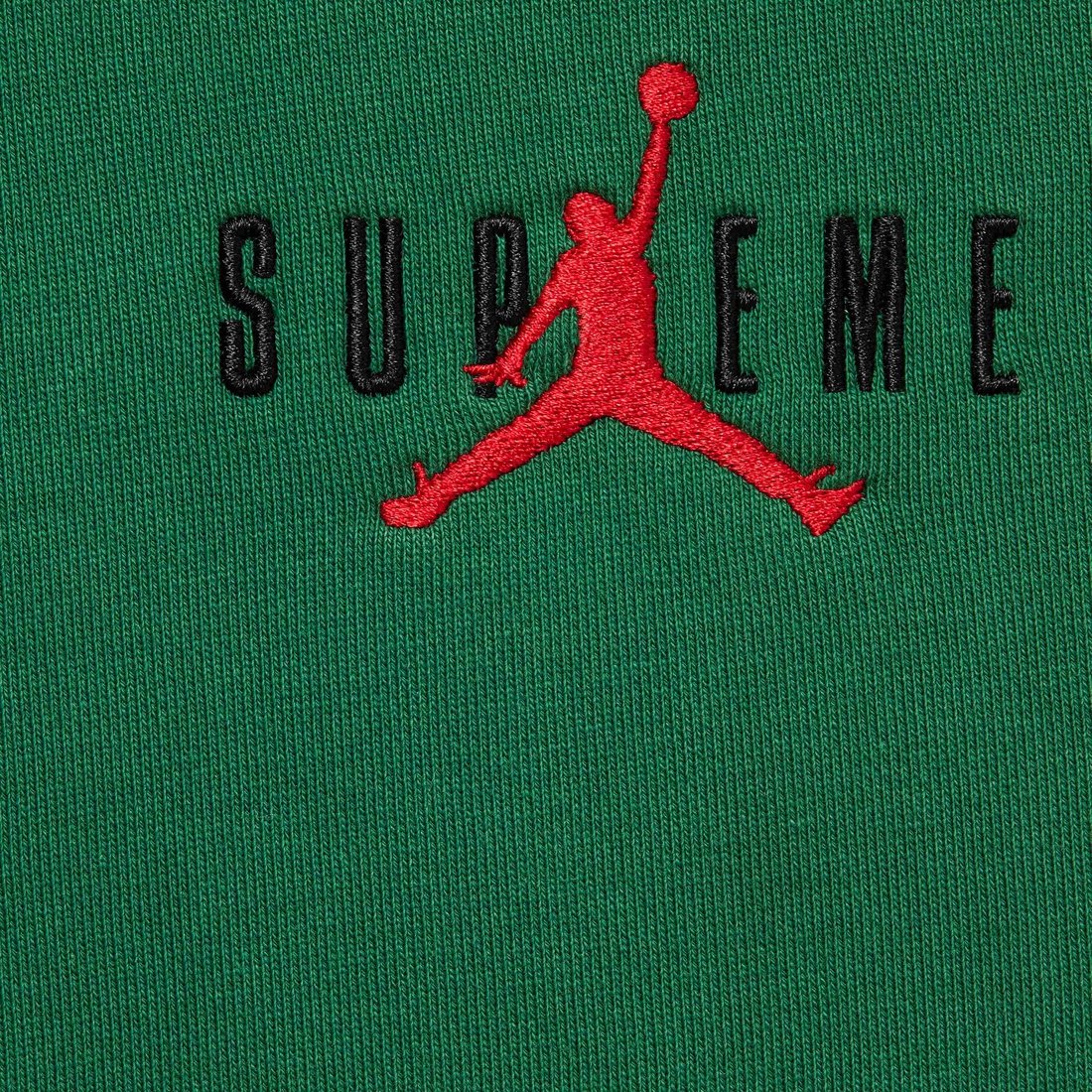 Details on Supreme Jordan Hooded Sweatshirt Green from fall winter
                                                    2024 (Price is $168)