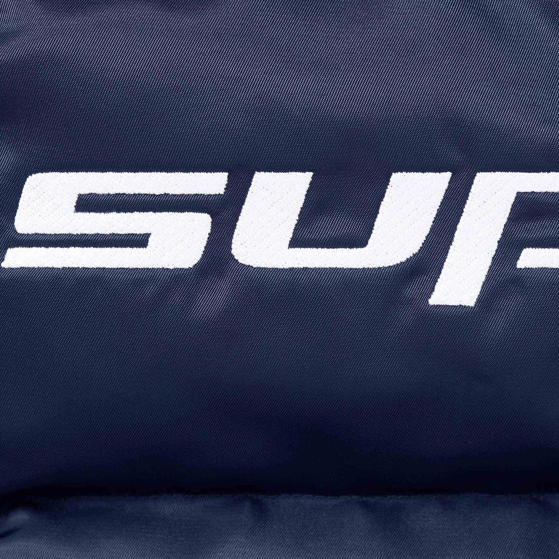 Details on Supreme Jordan Puffer Jacket Navy from fall winter
                                                    2024 (Price is $368)