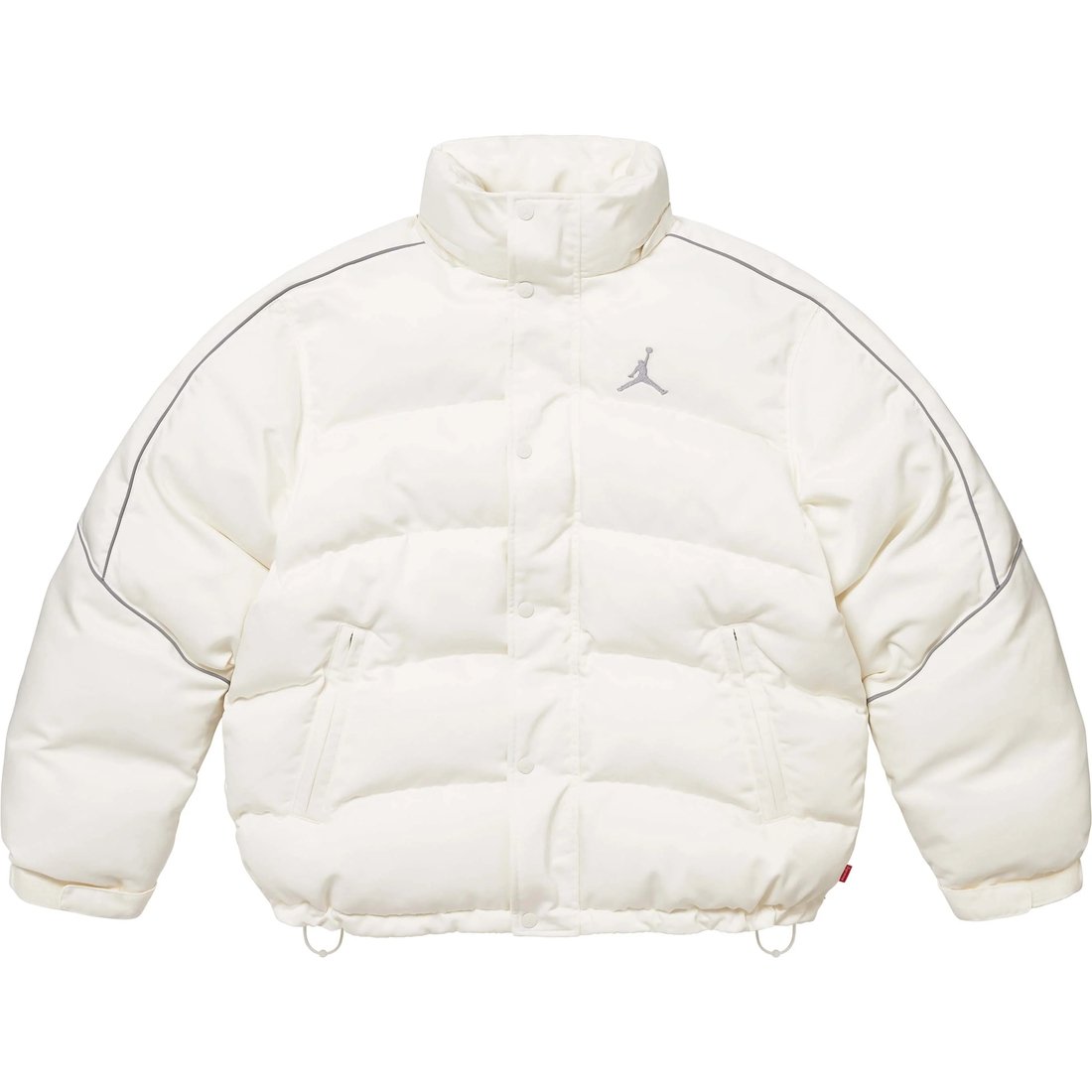 Details on Supreme Jordan Puffer Jacket White from fall winter
                                                    2024 (Price is $368)