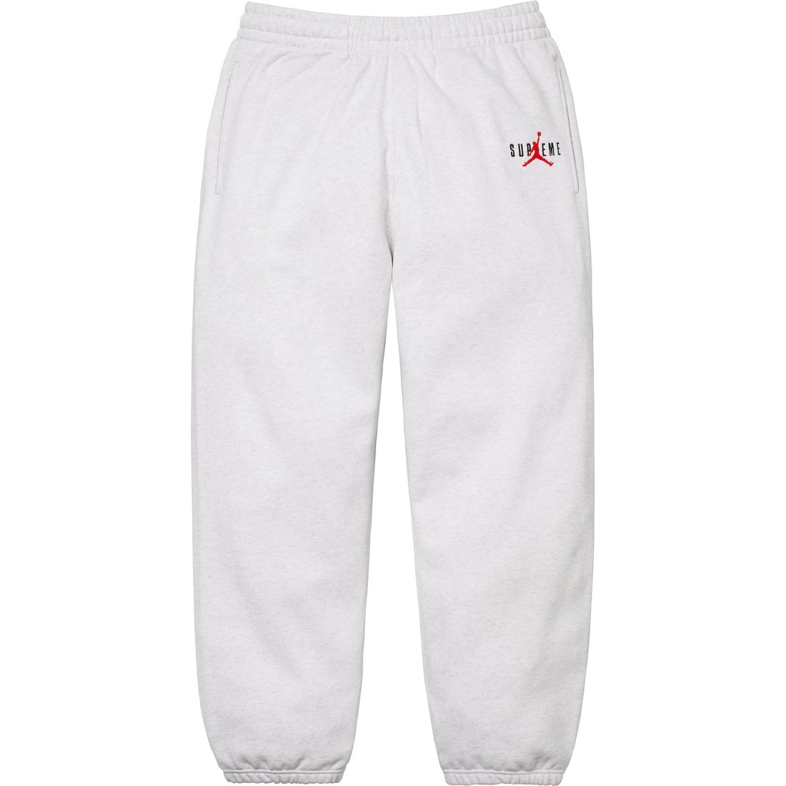 Details on Supreme Jordan Sweatpant Ash Grey from fall winter
                                                    2024 (Price is $148)