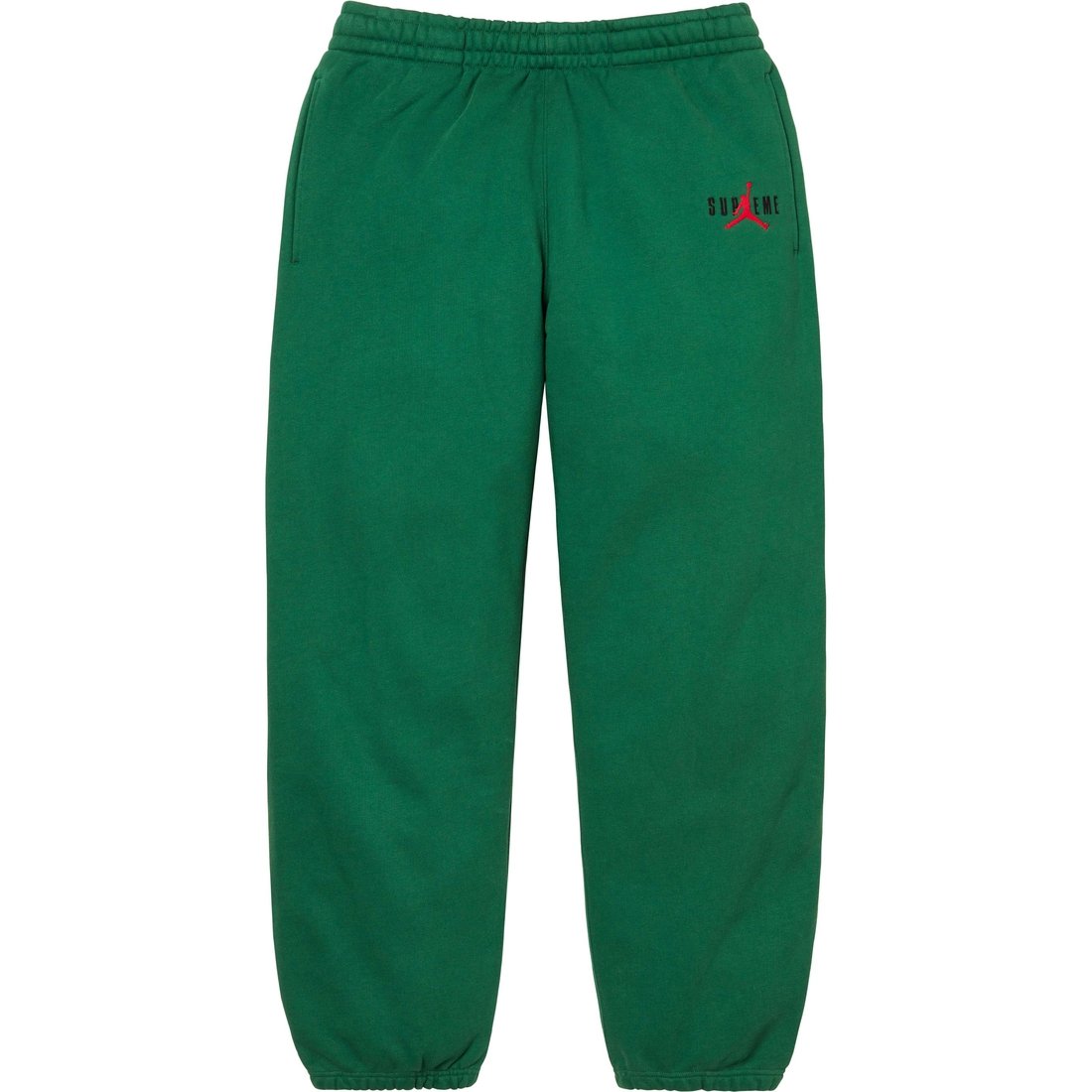 Details on Supreme Jordan Sweatpant Green from fall winter
                                                    2024 (Price is $148)