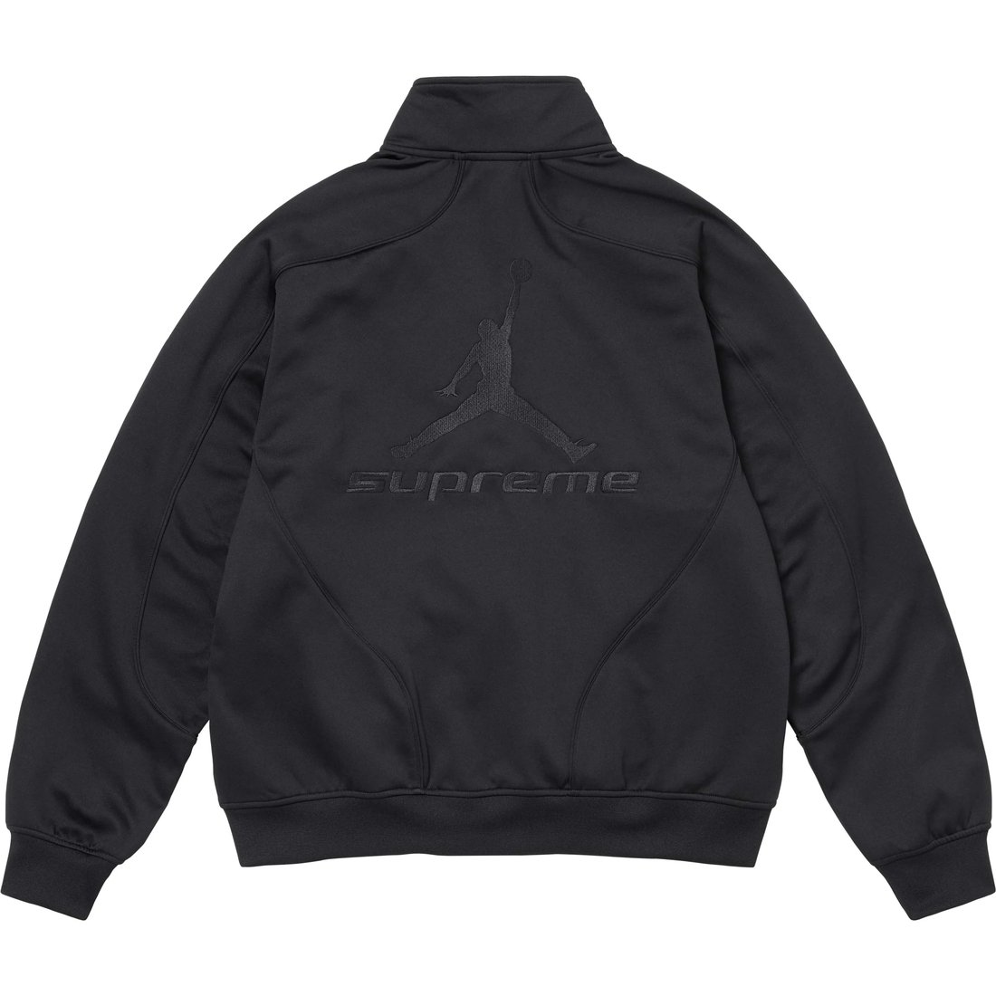 Details on Supreme Jordan Tricot Track Jacket Black from fall winter
                                                    2024 (Price is $188)