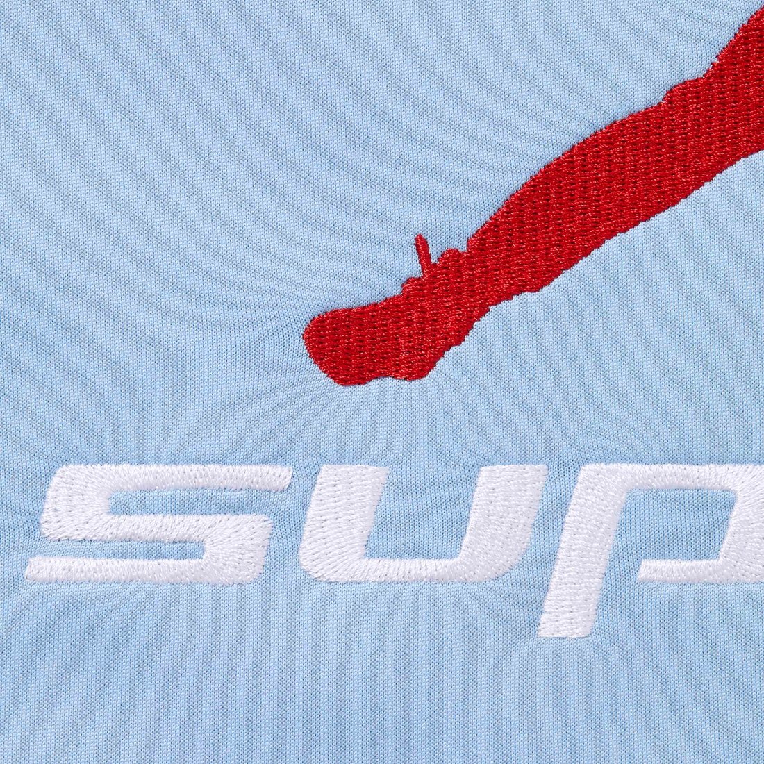 Details on Supreme Jordan Tricot Track Jacket Light Blue from fall winter
                                                    2024 (Price is $188)