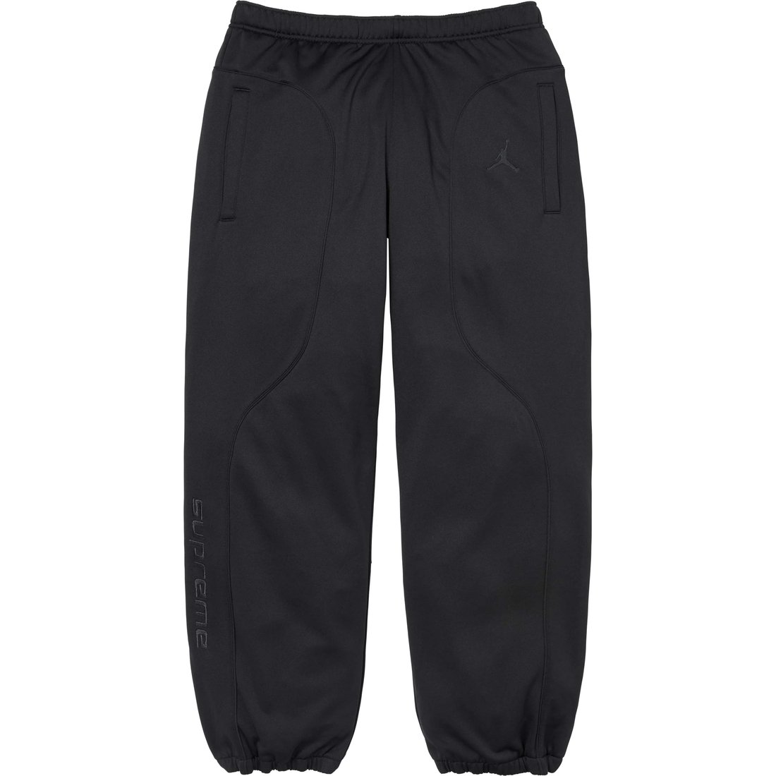 Details on Supreme Jordan Tricot Track Pant Black from fall winter
                                                    2024 (Price is $178)