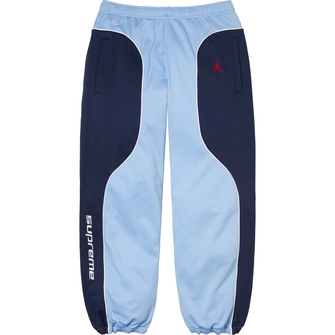 Details on Supreme Jordan Tricot Track Pant Light Blue from fall winter
                                                    2024 (Price is $178)