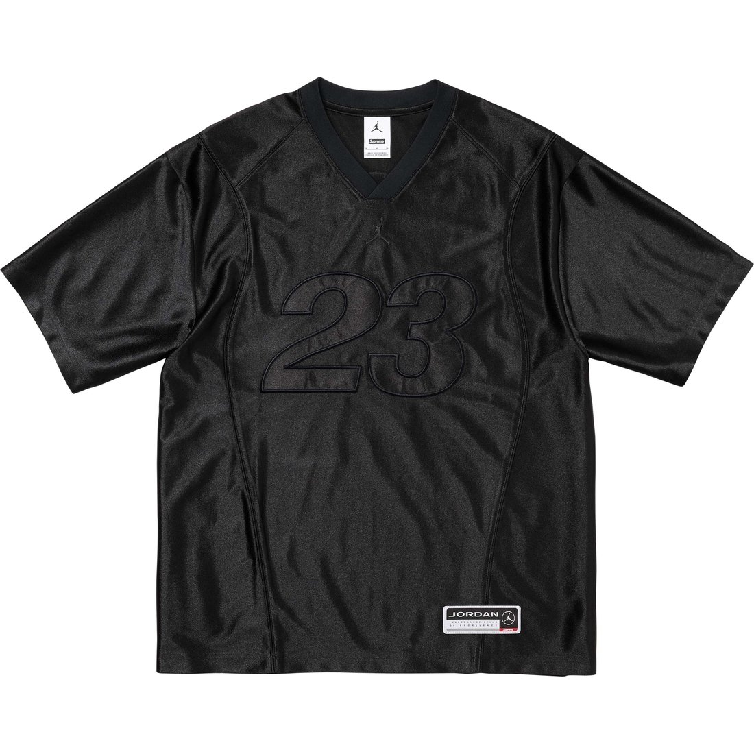 Details on Supreme Jordan Warm Up Jersey Black from fall winter
                                                    2024 (Price is $148)