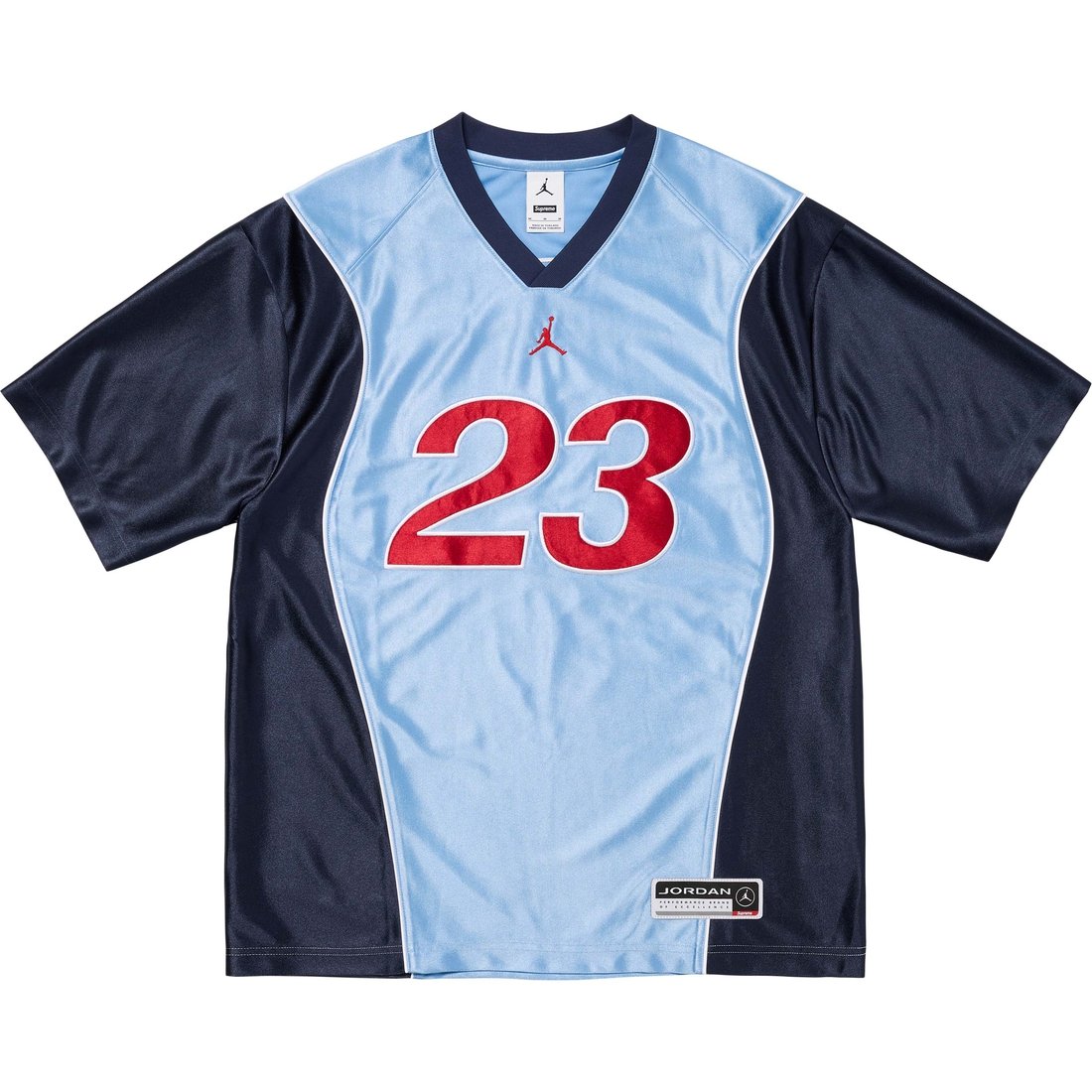 Details on Supreme Jordan Warm Up Jersey Light Blue from fall winter
                                                    2024 (Price is $148)