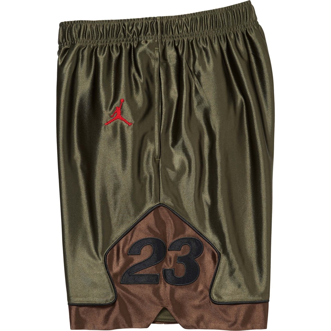 Details on Supreme Jordan Warm Up Short Olive from fall winter
                                                    2024 (Price is $138)