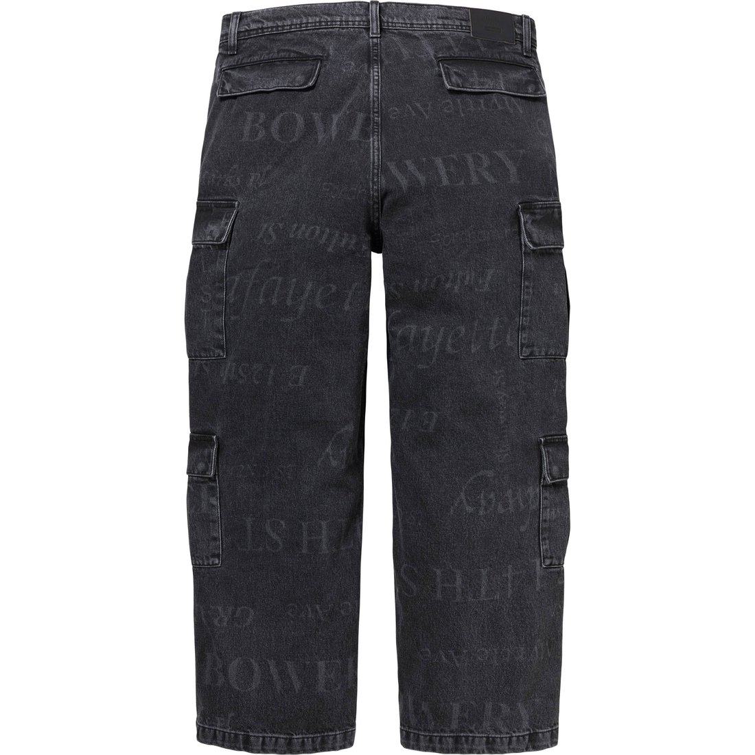 Details on Supreme Martine Rose Denim Cargo Pant Washed Black from fall winter
                                                    2024 (Price is $288)