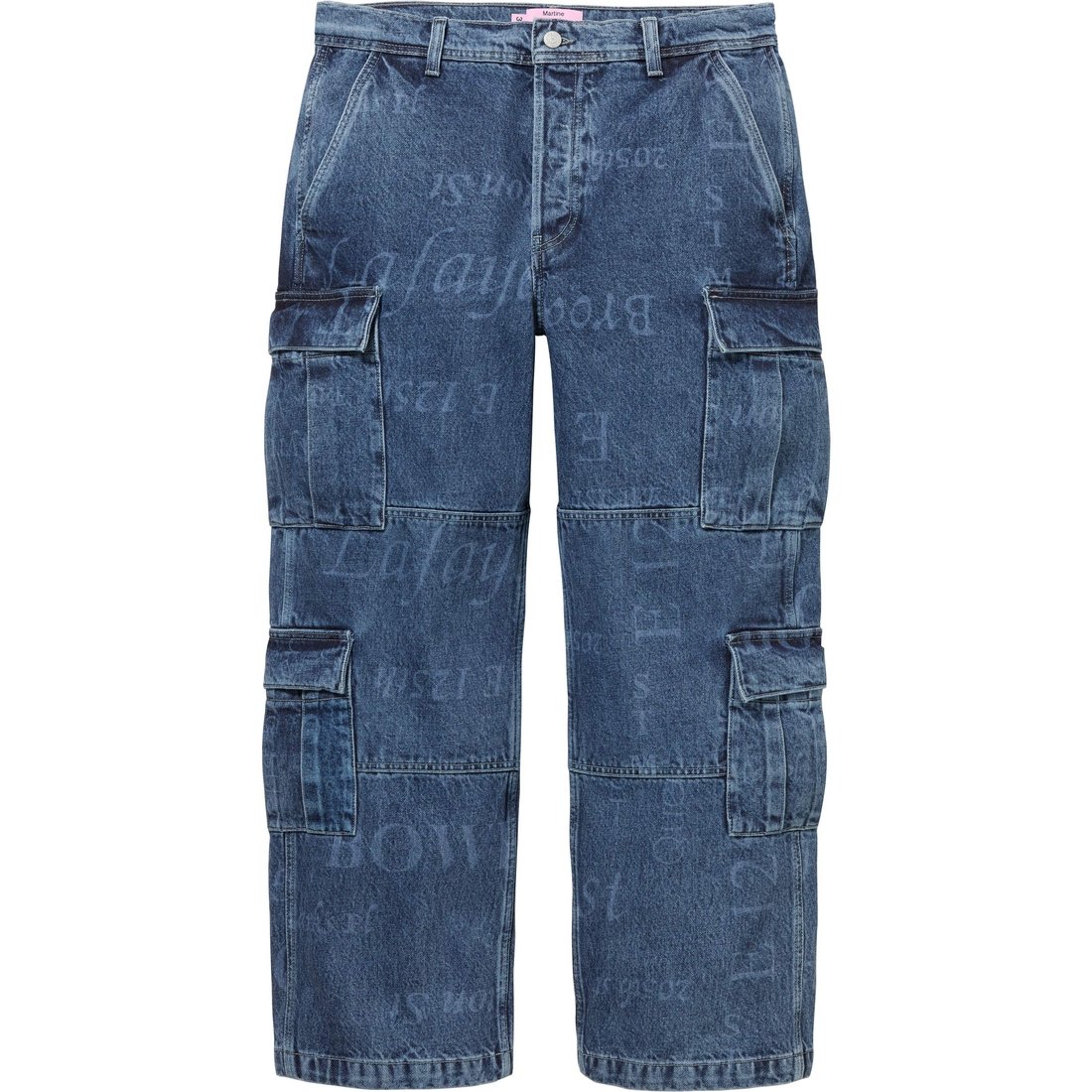 Details on Supreme Martine Rose Denim Cargo Pant Washed Blue from fall winter
                                                    2024 (Price is $288)